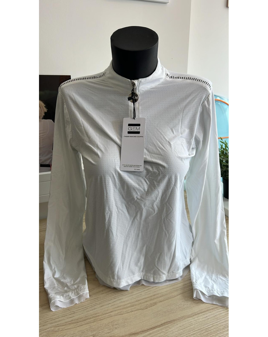 Polo Tinder ML blanc M 