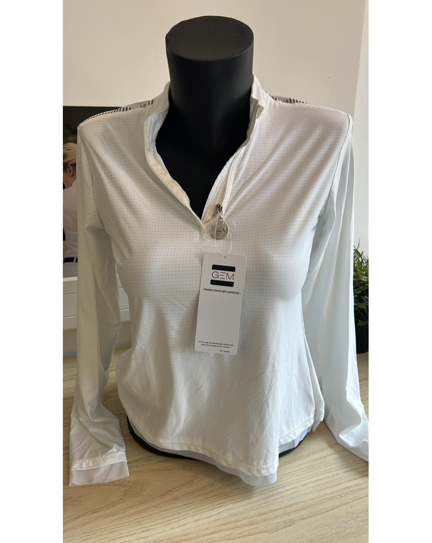 Polo Tinder ML blanc S
