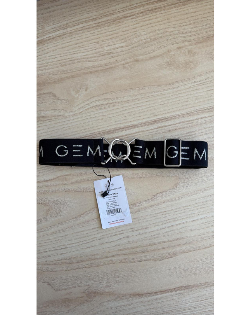 Ceinture Zaza noir/silver