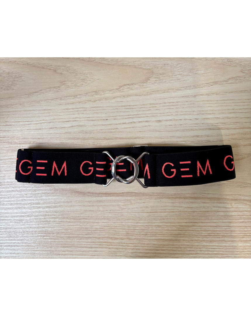 Ceinture Zaza noir/corail