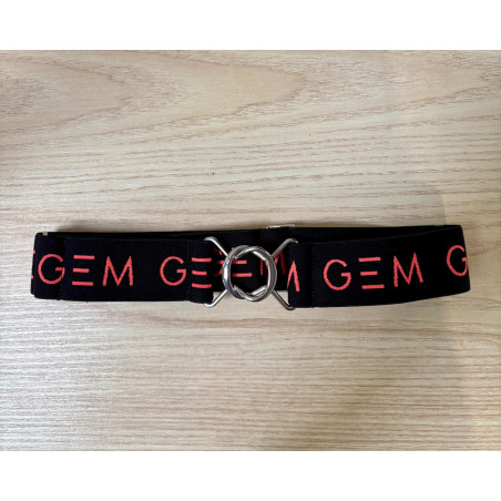 Ceinture Zaza noir/corail