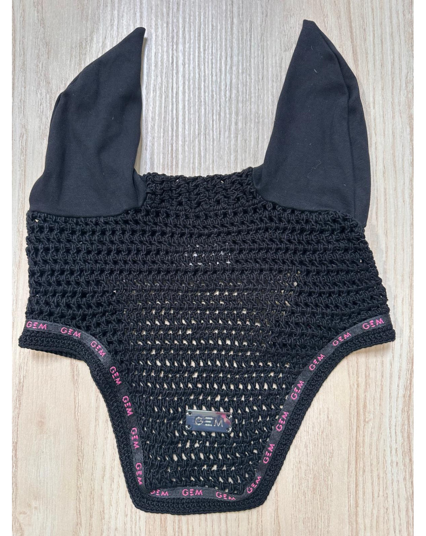 Bonnet court mesh noir/rose