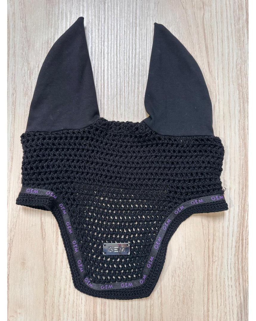 Bonnet court mesh noir/violet