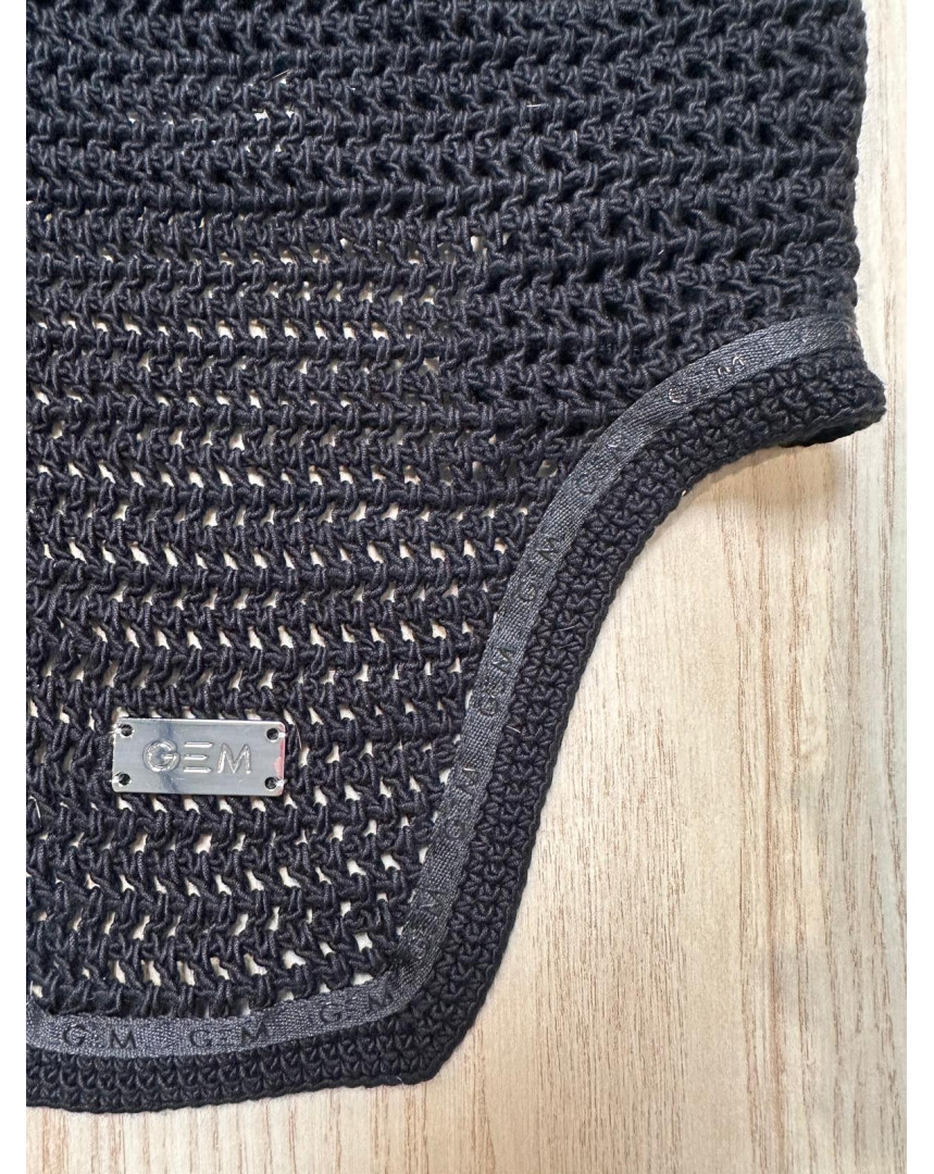 Bonnet court mesh noir/noir