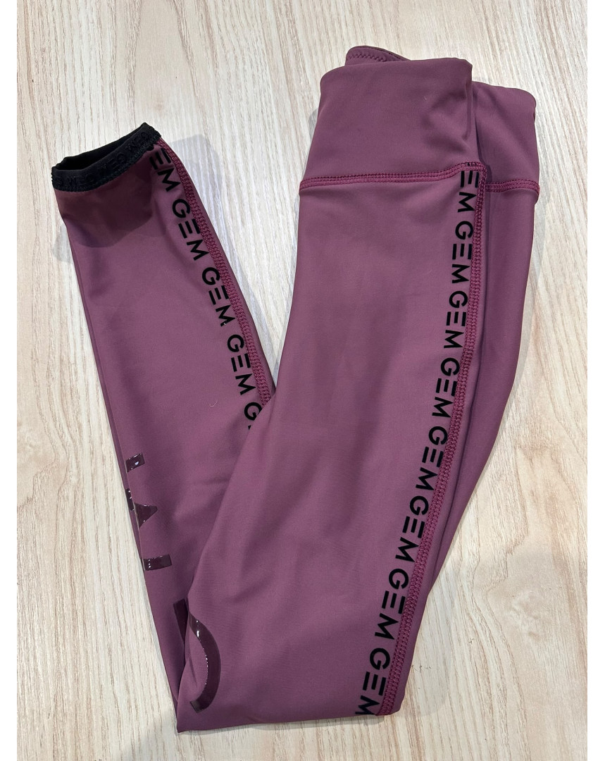 Legging prune logo noir 9/10A