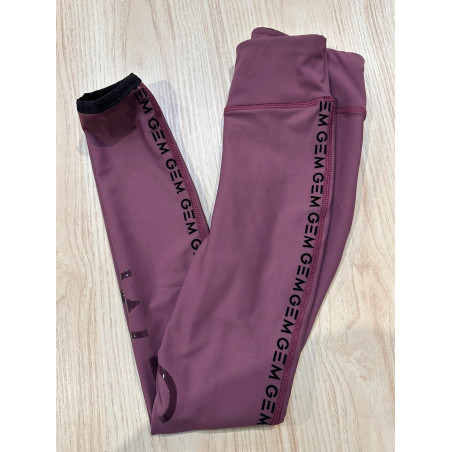 Legging prune logo noir 9/10A