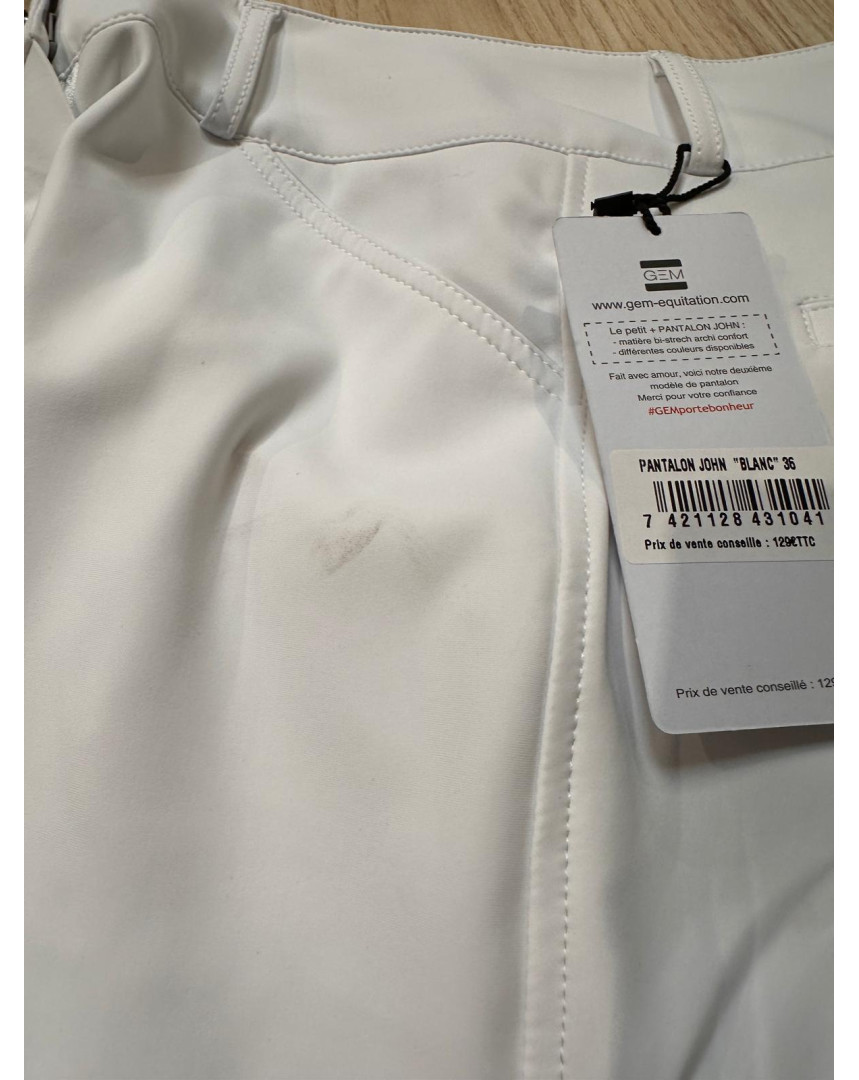 Pantalon John blanc T36