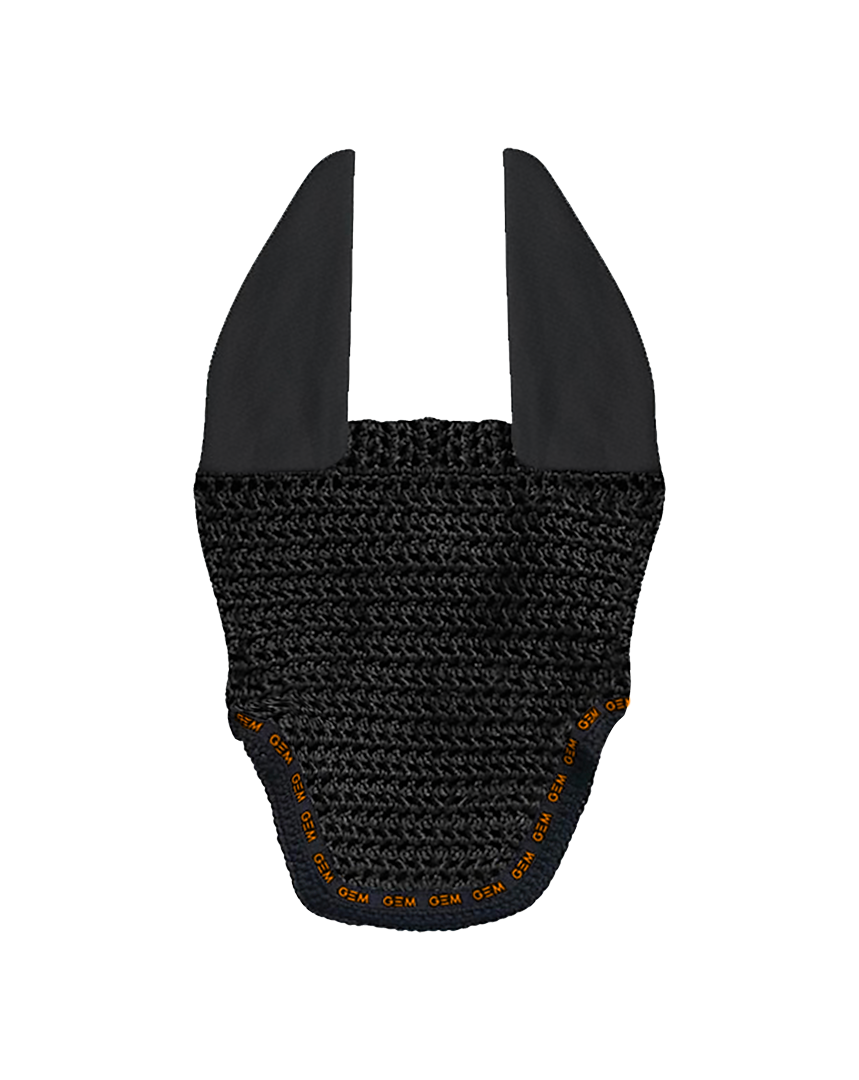 Mesh Ear net•Black/Coral