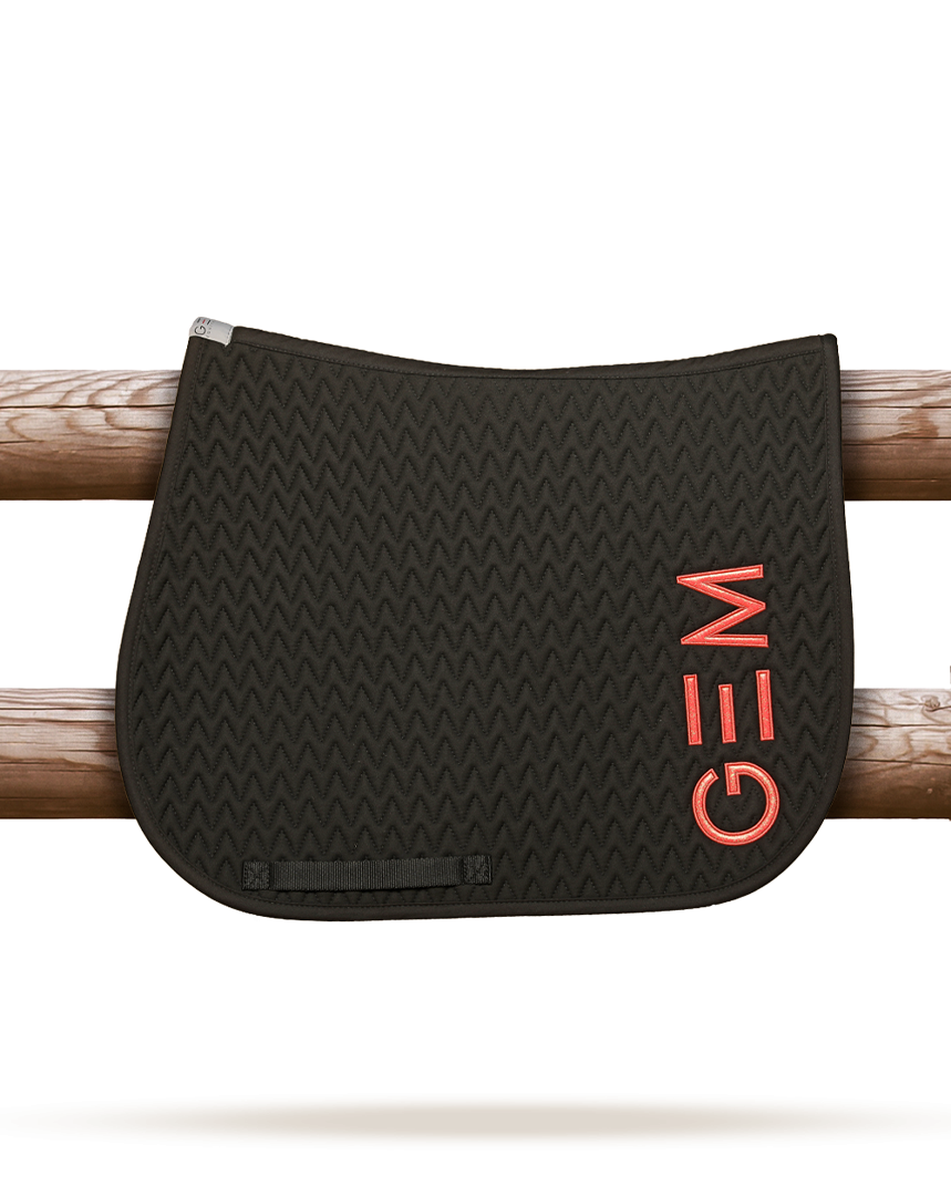 Ten Saddle Pad•Noir/Corail