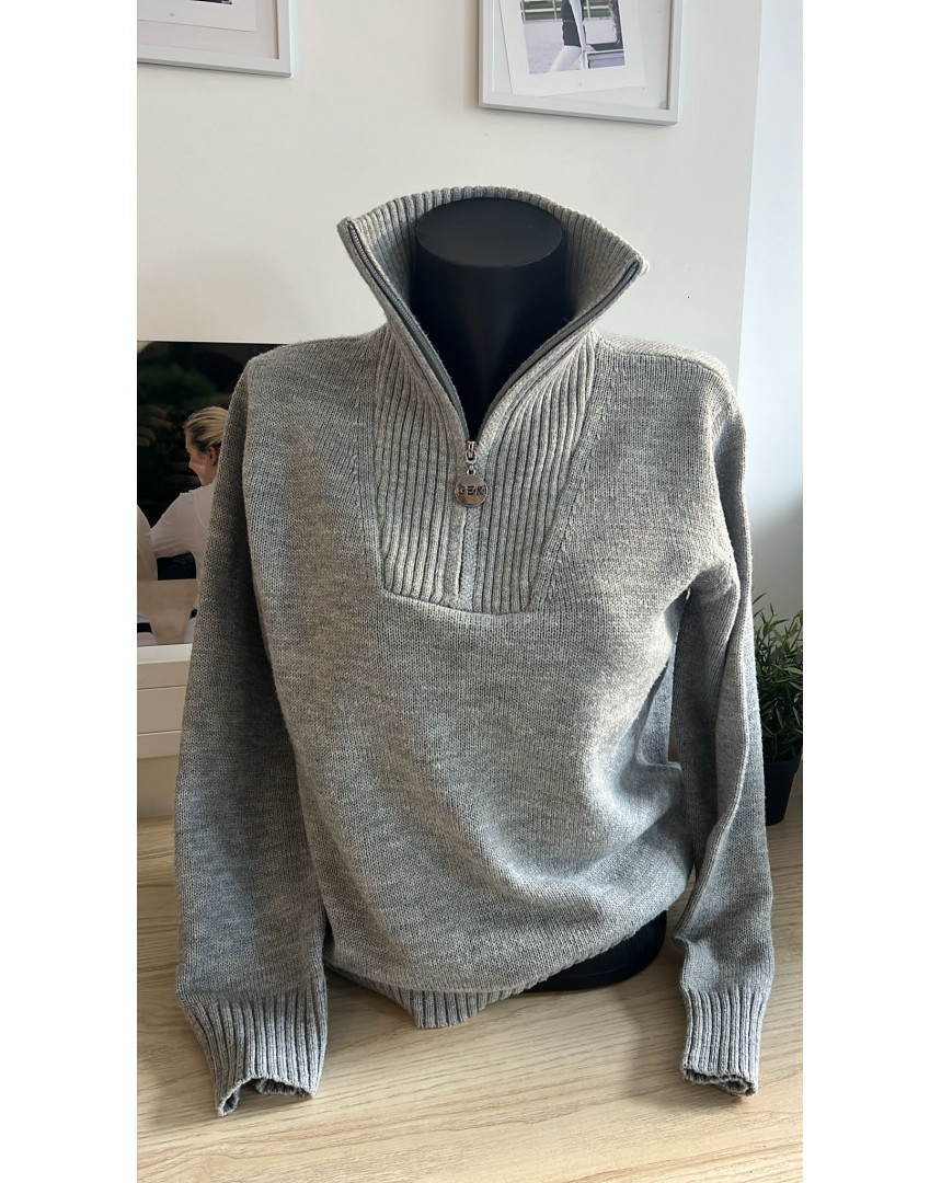 Pull Uni gris L